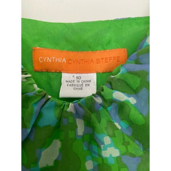 Elegant Green Patterned Mini Dress - Picture 6 of 16